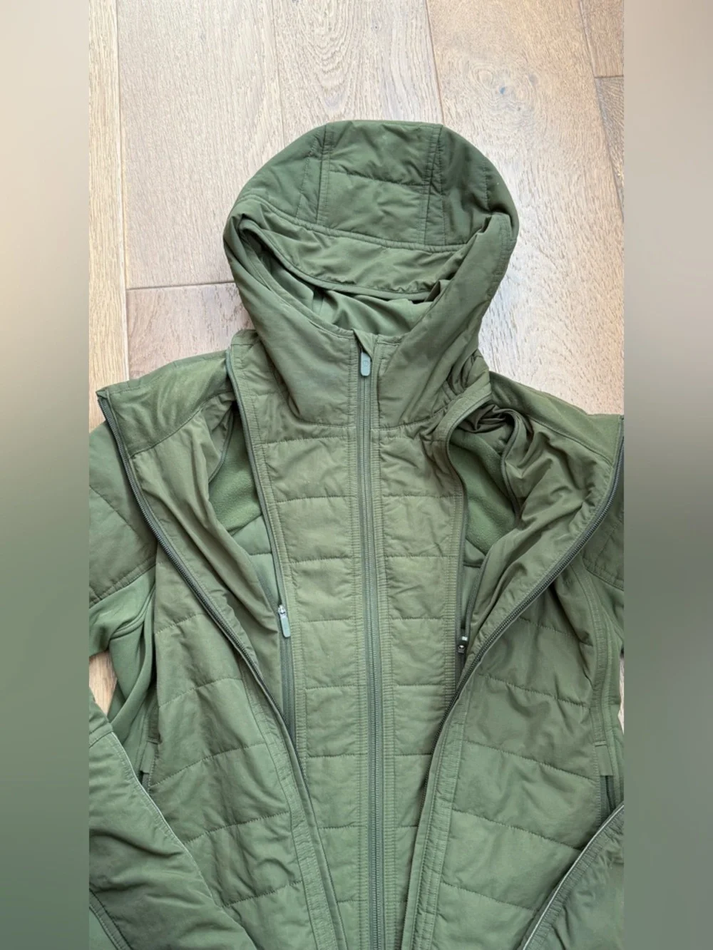 Lululemon Olive Green 3-in-1 Convertible Jacket | Removable Hood & Sleeves